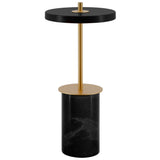 Asteria Move Mini Portable Lamp Black Marble By UMAGE  - Side View