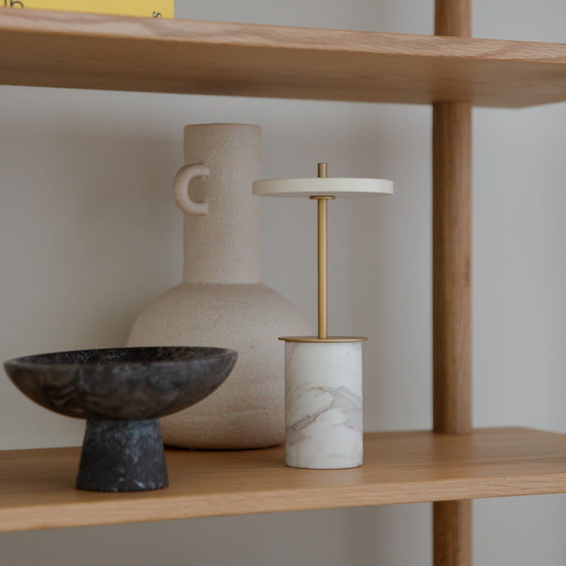 Asteria Move Mini Portable Lamp White Marble By UMAGE - Lifestyle View1