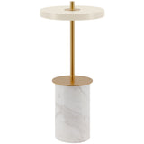 Asteria Move Mini Portable Lamp White Marble By UMAGE - Side View