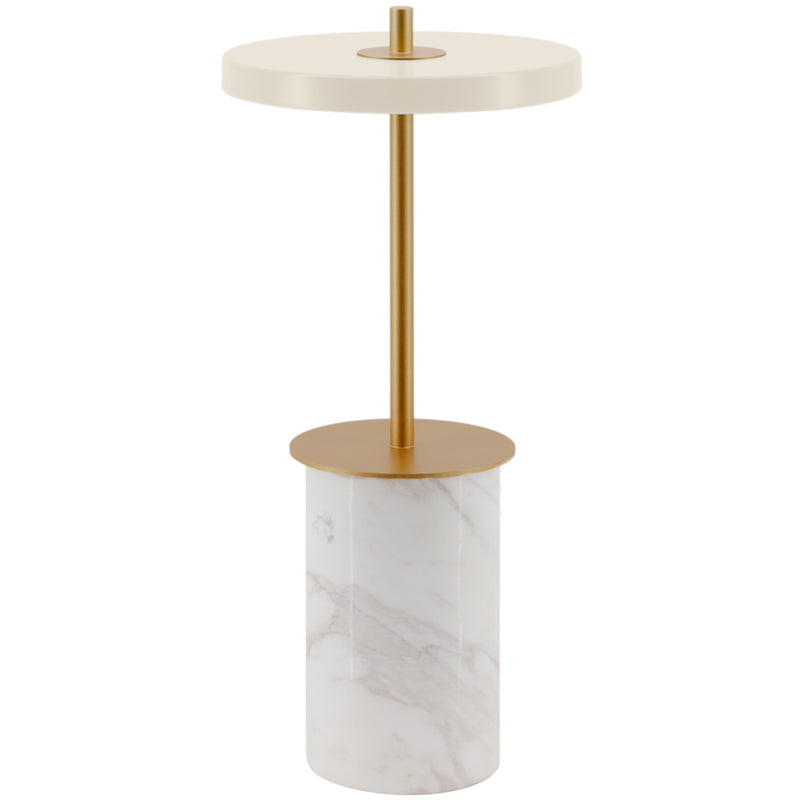 Asteria Move Mini Portable Lamp White Marble By UMAGE - Side View