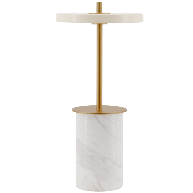 Asteria Move Mini Portable Lamp White Marble By UMAGE