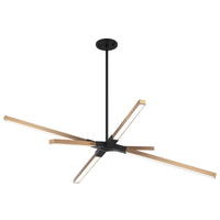 Asterisk Pendant Light Matte Black Aged Brass By Matteo