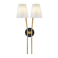Aston Large Two Light Sconce - Heritage Brass - by Hinkley