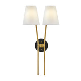 Aston Large Two Light Sconce - Heritage Brass - by Hinkley