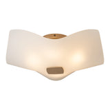 Astra Semi-Flush Mount, shown in Soft Gold, by Hubbardton Forge