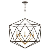 Astrid Medium Open Frame Chandelier - Metallic Matte Bronze - by Hinkley