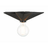 Astro Flush Mount 12'' Black Black