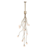 Athena Chandelier by Eurofase - Antique Gold 13-Light with Opal Etched Glass primary view