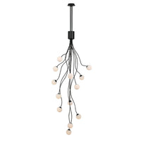 Athena Chandelier by Eurofase - Matte Black 13-Light with Opal Etched Glass primary view