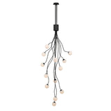 Athena Chandelier by Eurofase - Matte Black 13-Light with Opal Etched Glass primary view