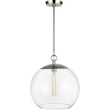 Atlantic Round Pendant — 16", Polished Nickel