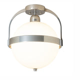 Atlas Semi-Flush Mount, shown in Sterling, by Hubbardton Forge