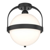Atlas Semi-Flush Mount in Black by Hubbardton Forge
