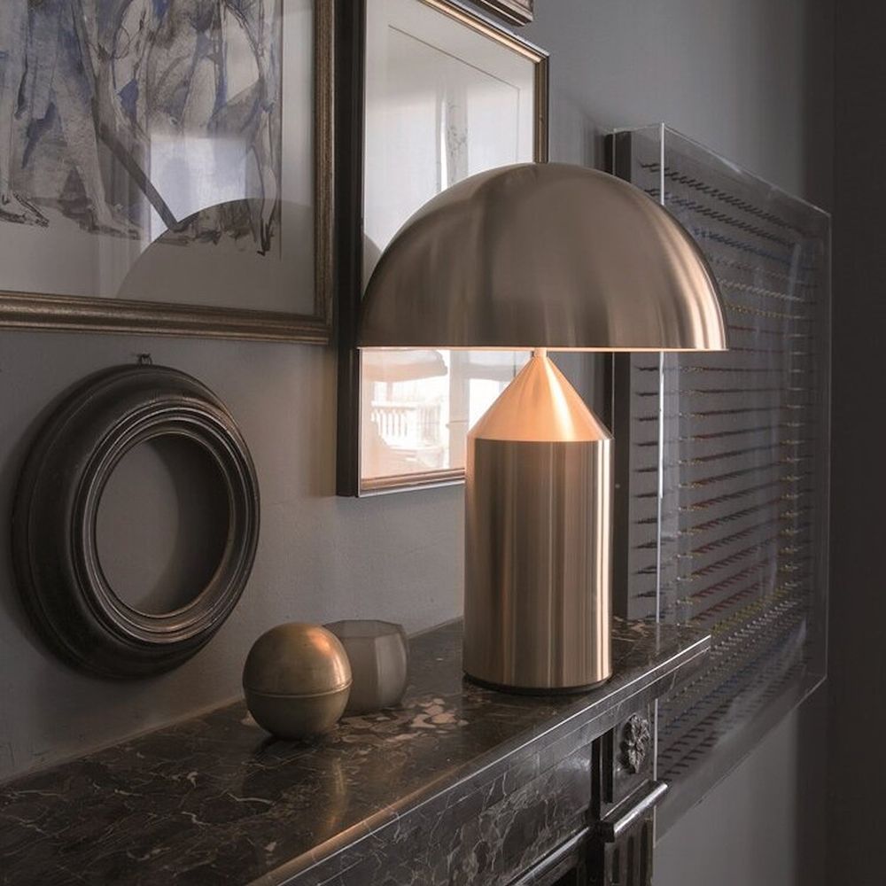 Atollo Metal Table Lamp By Oluce