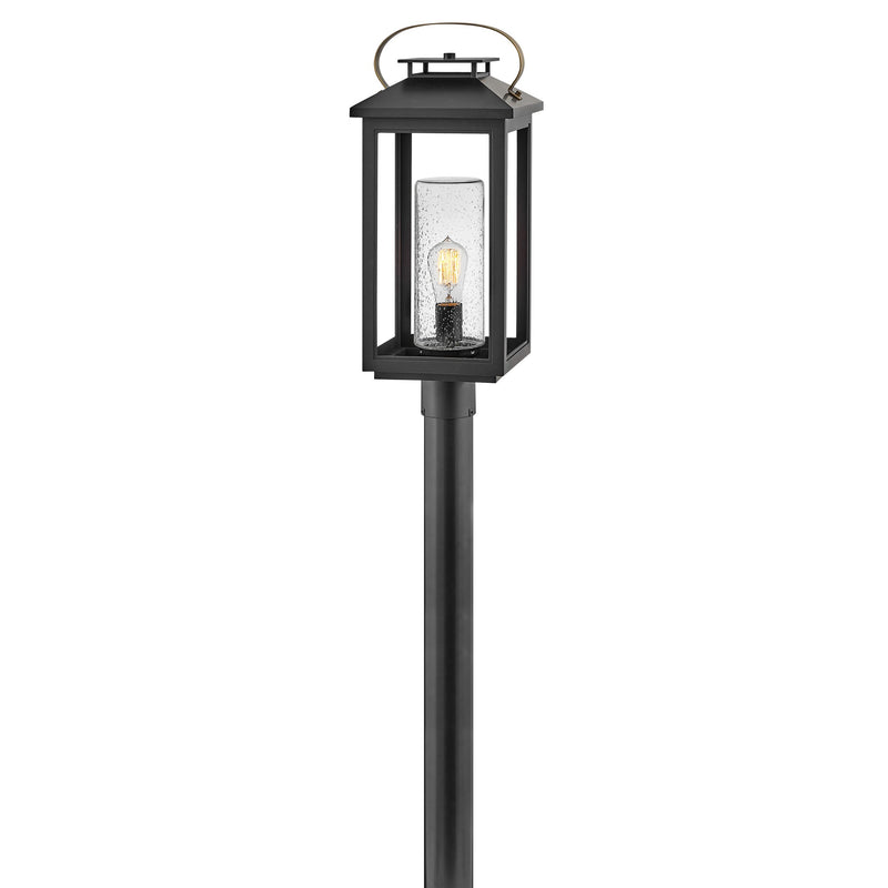 Atwater Large Post Mount Lantern - Black - by Hinkley