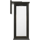 Audley LED Outdoor Lantern Large Antique Bronze Clear Glass By Generation Lighting  - Side View