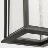 Audley LED Outdoor Lantern Large Antique Bronze Distressed Seeded Glass By Generation Lighting - Detailed View