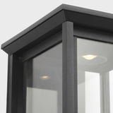 Audley LED Outdoor Lantern Medium Antique Bronze Clear Glass By Generation Lighting - Detailed View2