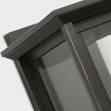 Audley LED Outdoor Lantern Small Antique Bronze Clear Glss By Generation Lighting - Detailed View1
