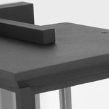 Audley LED Outdoor Lantern Small Textured Black Clear Glass By Generation Lighting - Detailed View1