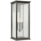 Audley Outdoor Lantern Extra Large Antique Bronze Distressed Seeded Glass By Generation Lighting 