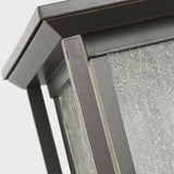 Audley Outdoor Lantern Large Antique Bronze Distresse Seeded Glass By Generation Lighting - Detailed View1