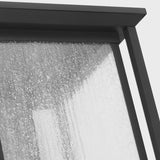 Audley Outdoor Lantern Large Textured Black Distressed Seeded Glass By Generation Lighting - Detailed View2