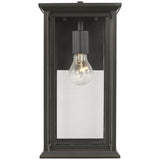 Audley Outdoor Lantern Medium Antique Bronze Clear Glass By Generation Lighting - Front View
