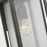 Audley Outdoor Lantern Medium Antique Bronze Distressed Seeded Glass By Generation Lighting - Detailed View1