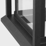 Audley Outdoor Lantern Medium Textured Black Clear Glass By Generation Lighting - Detailed View2