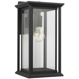 Audley Outdoor Lantern Medium Textured Black Clear Glass By Generation Lighting
