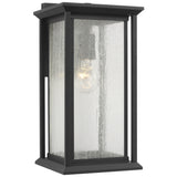 Audley Outdoor Lantern Medium Textured Black Distressed Seeded Glass By Generation Lighting