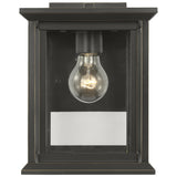 Audley Outdoor Lantern Small Antique Bronze Clear Glass By Generation Lighting - Front View