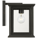 Audley Outdoor Lantern Small Antique Bronze Clear Glass By Generation Lighting - Side View