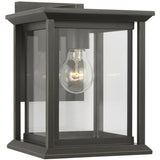 Audley Outdoor Lantern Small Antique Bronze Clear Glass By Generation Lighting