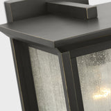Audley Outdoor Lantern Small Antique Bronze Distressed Seeded Glass By Generation Lighting - Detailed View1
