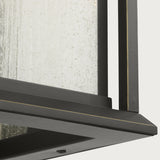 Audley Outdoor Lantern Small Antique Bronze Distressed Seeded Glass By Generation Lighting - Detailed View3