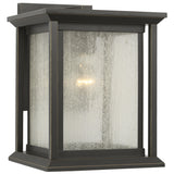 Audley Outdoor Lantern Small Antique Bronze Distressed Seeded Glass By Generation Lighting