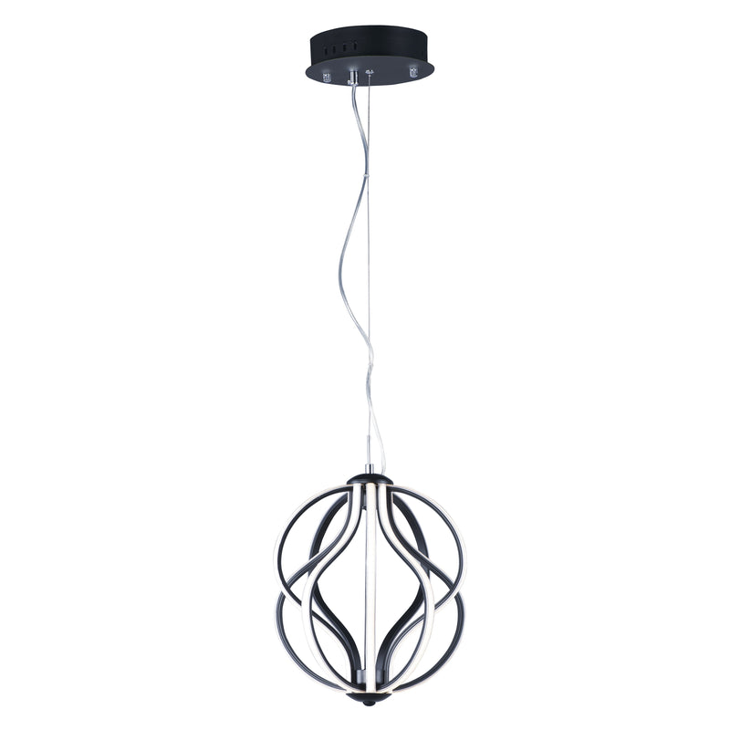 Aura LED Pendant by ET2 - 12 Inch, Black