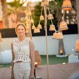 Aurora Solar String Lights - hung at a garden party