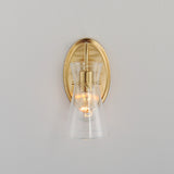 Ava Wall Sconce Vanity Light Natural Aged Brass by Maxim Lighting