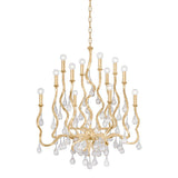 Aveline Chandelier - 12-Light - Gold Leaf by Corbett