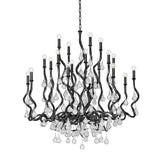 Aveline Chandelier - 20-Light - Black Silver Leaf by Corbett
