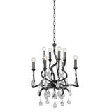 Aveline Chandelier - 8-Light - Black Silver Leaf by Corbett