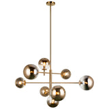 Averley Chandelier Large Aged Gold Brass By Matteo- Front View