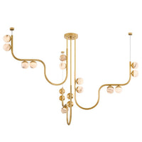 Avignon Chandelier in Vintage Brass by Corbett