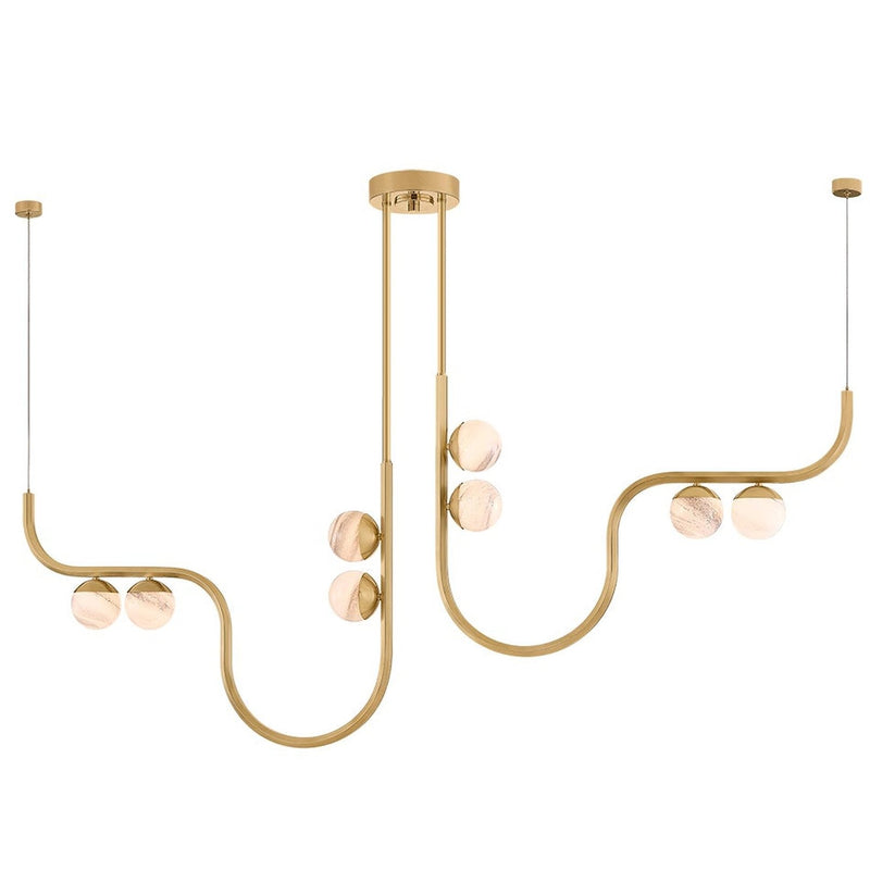 Avignon Linear Suspension in Vintage Brass by Corbett