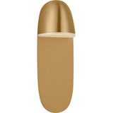 Axel Wall Sconce — 16", White Inside, Clear Outside, Burnished Brass