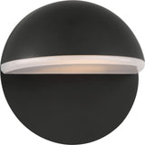 Axel Wall Sconce — 7", White Inside, Clear Outside, Burnished Brass