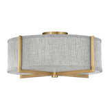 Axis Heathered Gray Medium Semi-flush Mount - Heritage Brass - by Hinkley
